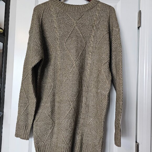Cable Knit Sweater Dress in green size small - Picture 8 of 10